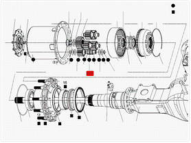 Кільце розпорне осі сателіта колісного редуктора T216893 FC464A062AA