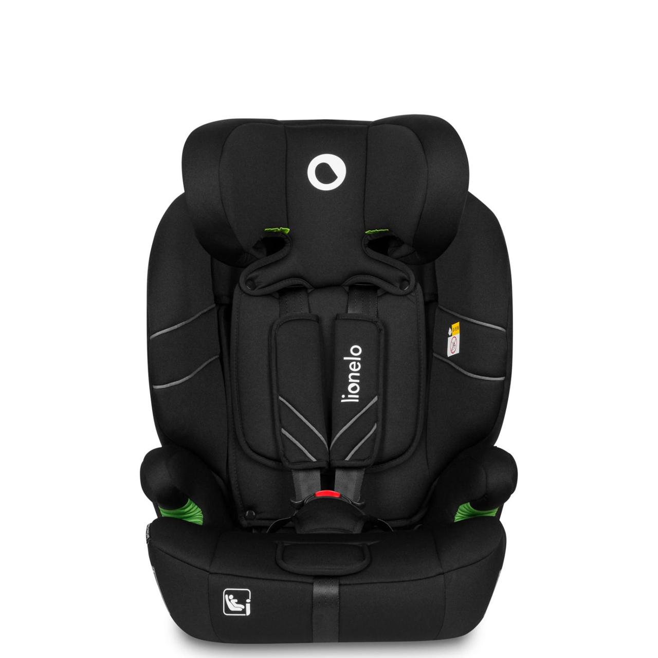 Дитяче автокрісло зріст 76-150 см Lionelo LEVI ONE I-SIZE BLACK CARBON, фото 1