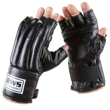 Рукавички шингарти BWS, шкіра, розміри M, L, XL, колір чорний, фото 3