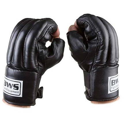 Рукавички шингарти BWS, шкіра, розміри M, L, XL, колір чорний, фото 1