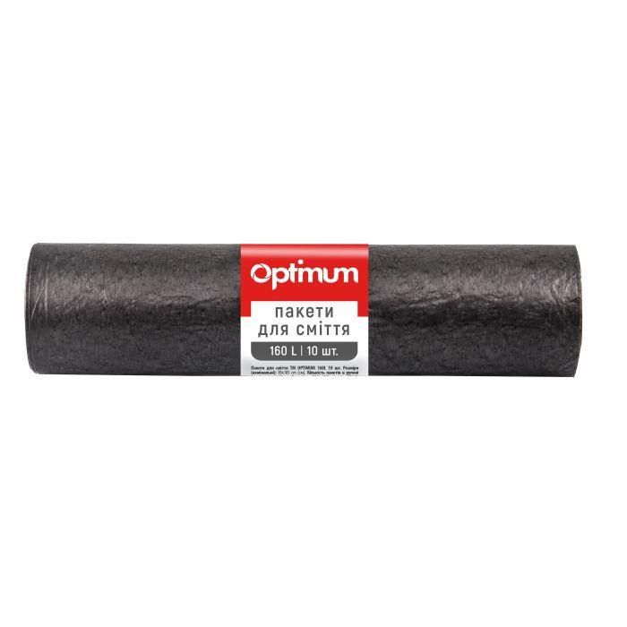 Пакети для сміття OPTIMUM чорні LD, 85х105 см, 160л/10шт.