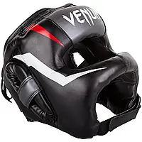 Боксерский шлем бамперный VENUM Elite Iron Headgear Черный/белый/красный