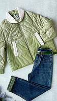 BTN Куртка женская осень-весна, цвет олива, размер 40, M