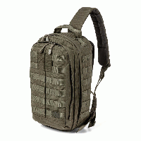 Сумка-рюкзак однолямочная 5.11 TACTICAL RUSH MOAB8,тактическая прочная сумка с одной лямкой оливаНАТО на 13л