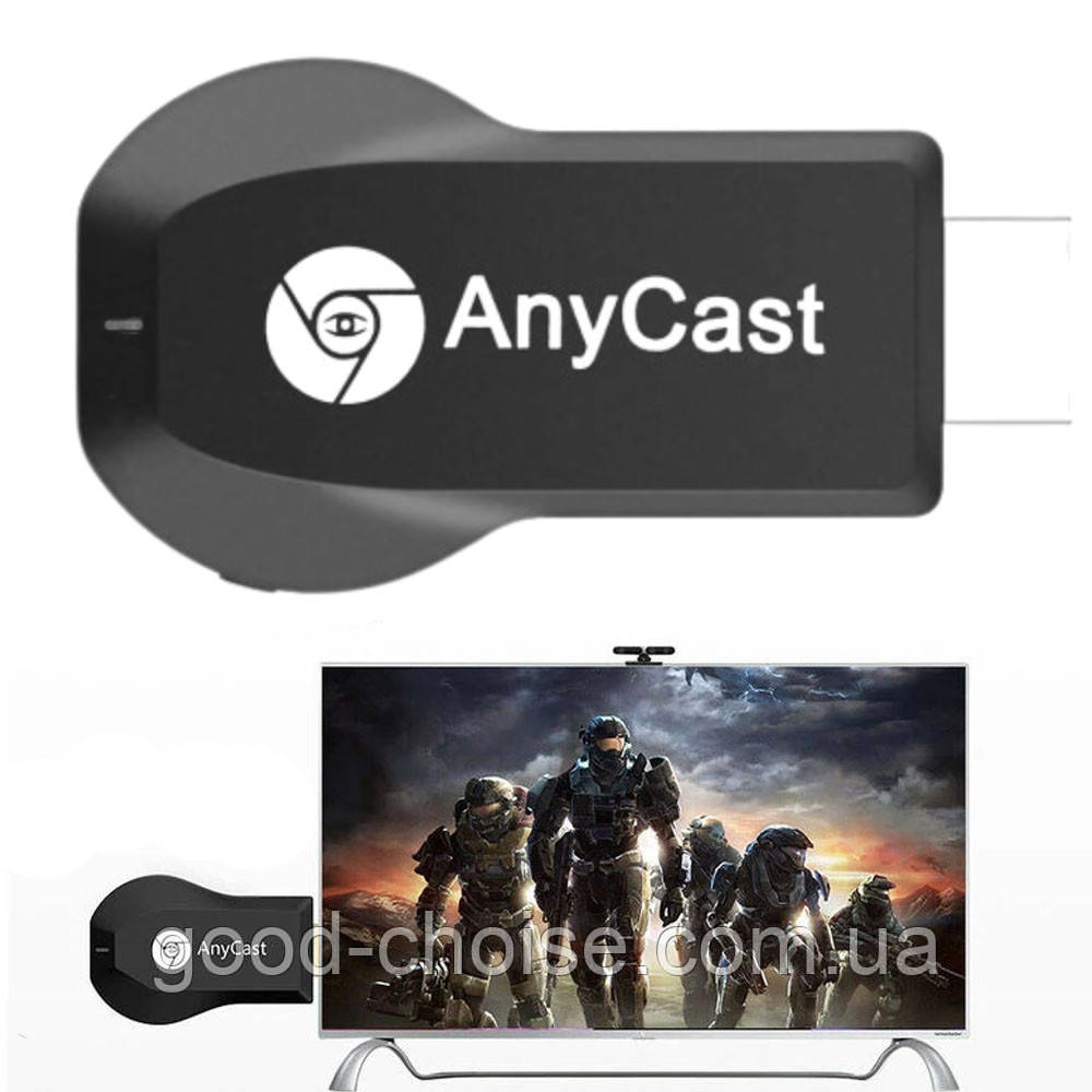 Медіаплеєр для ТВ, HDMI, AnyCast M9 PLUS / Ресівер трансмітер HDMI для телевізора, фото 1