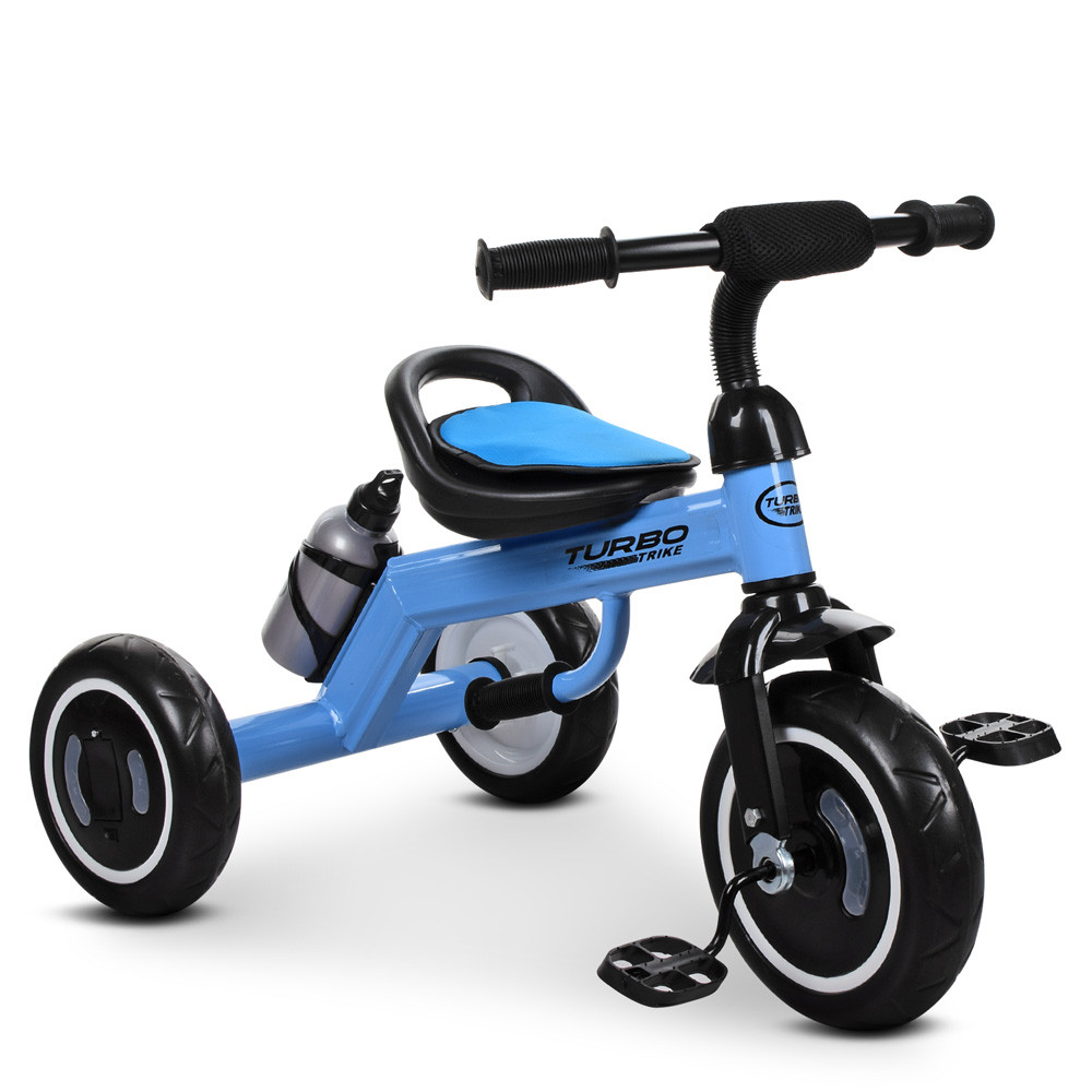 Дитячий триколісний велосипед Turbotrike М 3648-4 з підсвічуванням, блакитний