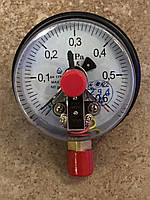 Електроконтактний сигналізувальний манометр 6 кгс/см2 (0.6МПа) Ф100 мм М20*1,5 ДМ Cr 05 (Склоприлад-Україна)