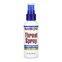 NutriBiotic Throat Spray with Grapefruit Seed Extract plus Zinc & Menthol 118 ml