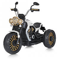 Электромобиль детский электро мотоцикл трехколесный Harley Davidson M 5047EL-1, белый