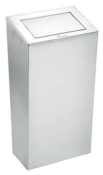 Металева сатинова навісна корзина з отвором для сміття, 38 л