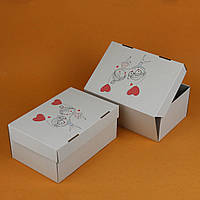 Коробка для романтичного подарка 250*170*110 мм Коробка для подарочного набора бокса Сердца