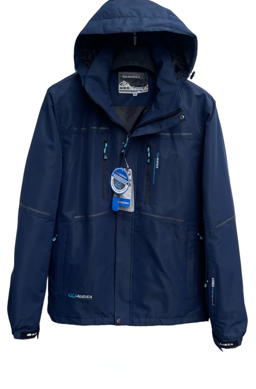 Куртка Audsa чоловіча демісезонна великі розміри, Чорний, XXL XXL, 52, Синій, фото 1