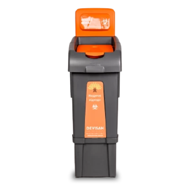 Кошик для сортування медичних відходів Fantom, 80 л