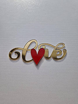 Торцовий топер "Love" (↔12 см) Код/Артикул Ф0255за