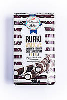 Шоколадные вафельные трубочки с кремом со вкусом пломбира Rurki Waflowe zebra 280 г