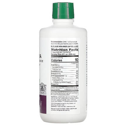 Натуральний Алое Віра Nature's Way Aloe Vera 1л, фото 4