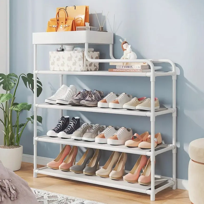 Полиця для взуття металева 5 ярусів 18 см між полицями Clothes Rack 113