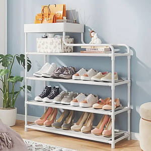 Полиця для взуття металева 5 ярусів 18 см між полицями Clothes Rack 113