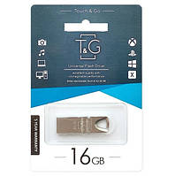 USB Флеш-накопитель T&G 117 16GB Metal series Silver Флешка юсб для компьютера ПК flash-накопитель