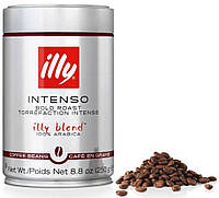 Оригінал! Кава в зернах Illy Intenso, illy Dark 250г ж/б Італія (Іллі інтенсо темного обсмажування)