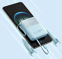 Повербанк зі шнурами microUSB Type C Iphone 10000 mah