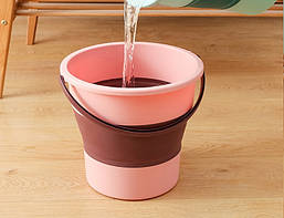 Відро складне силіконове 4.6 л. Рожеве
