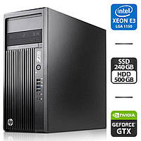 Рабочая станция HP Z230/ Xeon E3-1240 v3 / 16GB DDR3 / 240 GB SSD + 500 GB HDD / nVidia GeForce GTX 650 Ti