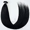 Натуральне Волосся на Капсулах 73 см 128 грам, Чорний №01, фото 4