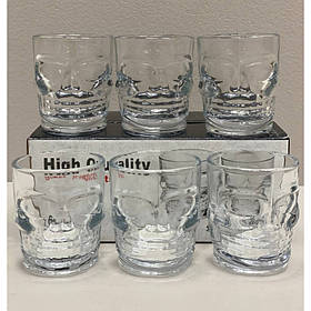 Набір чарок скляних 6 шт 50 мл "Череп" Stenson R29804