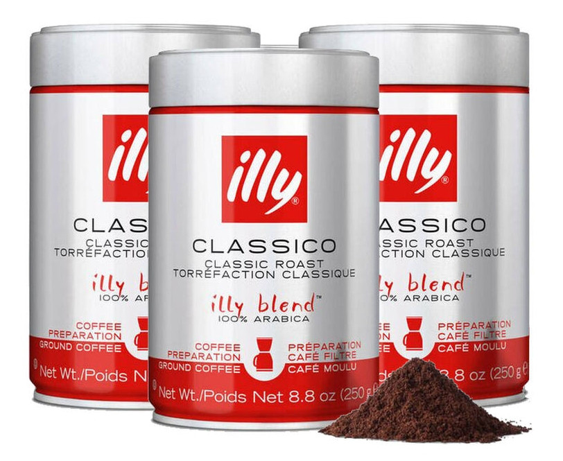 Оригінал! Кава мелена ILLY CLASSICO FILTRO (illy filtro) 250г ж/б Італія (Іллі Фільтро)