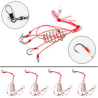 4х Донна снасть оснастка, годівниця з гачками №10 для фідера l