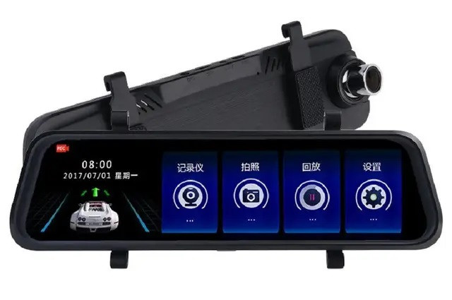 DVR L203 12" дзеркало з двома камерами 1080P full screen