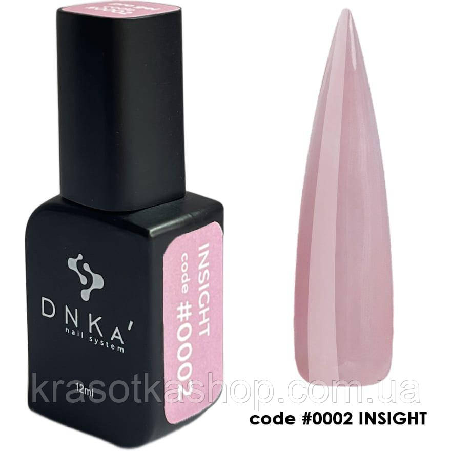 Гель для нігтів DNKa’ Pro Gel #0002 Insight Рожевий, 12мл, фото 1