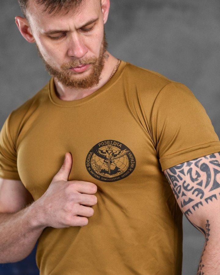 Качественная военная футболка Odin с принтом "Військова розвідка койот, мужская потоотводная приталенная футб - фото 5 - id-p2102866475