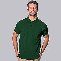 Мужская рубашка-поло JHK, POLO REGULAR MAN, темно-зеленая, футболка поло, размер XS