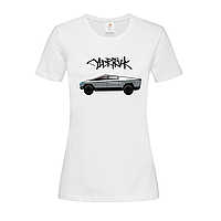Белая женская футболка Tesla cybertruk (15-12-3-білий)