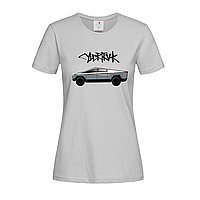 Серая женская футболка Tesla cybertruk (15-12-3-сірий)