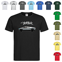 Черная мужская/унисекс футболка Tesla cybertruk (15-12-3)