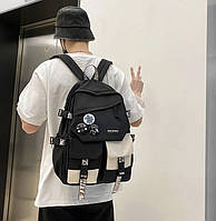 Новинка 2024! Стильний, молодіжний водонепроникний рюкзак зі значками, для ноутбука навчання