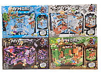 Набор из 4 блочных констукторов Minecraft "My World" LB639-1