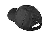 Бейсболка с липучкой Helikon-Tex PoliCotton Rip-Stop - BLACK, фото 3