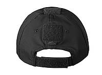 Бейсболка с липучкой Helikon-Tex PoliCotton Rip-Stop - BLACK, фото 4