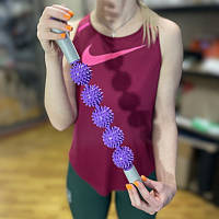 Массажная палочка Fit Stick 5 шаров для Тела Ягодиц Ног и Спины Фиолетовый (M7702000322)