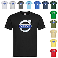 Черная мужская/унисекс футболка Volvo Logo (15-13-3)