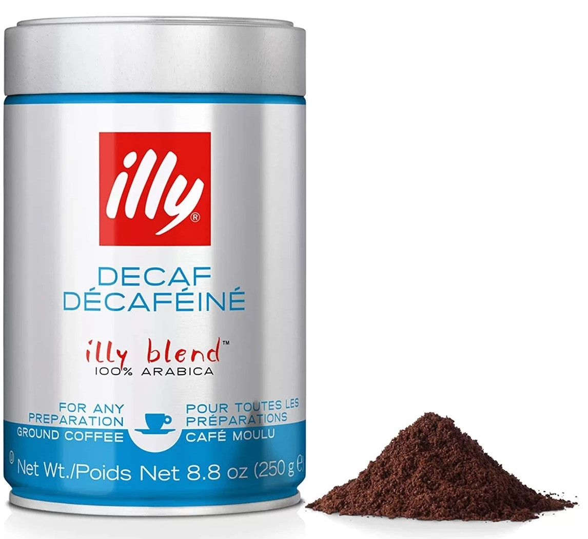 Оригінал! Кава мелена Illy Decaf (illy Decafeine illy без кофеїну illy deca illy decaffeinato illy decaffeinated) 250г Італія