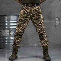 Качественные военные брюки Tamus Пиксель штурмовые армейские штаны рип-стоп на флисе с утяжками M prp
