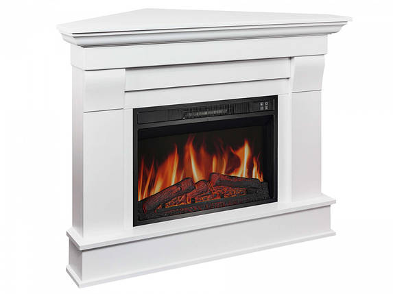 Підлоговий кутовий електрокамін обігрівач з порталом ArtiFlame ALBION CORNER AF23S Білий (, фото 2