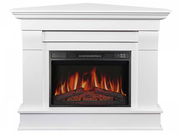 Підлоговий кутовий електрокамін обігрівач з порталом ArtiFlame ALBION CORNER AF23S Білий (, фото 1