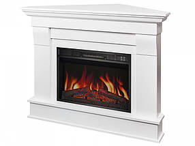 Підлоговий кутовий електрокамін обігрівач з порталом ArtiFlame ALBION CORNER AF23S Білий (, фото 3