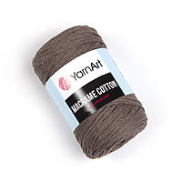 Хлопковый шнур плетеный YarnArt Macrame Cotton, Шоколад №791, (Янарт Макраме котон) 250 г, 225 м, нити для